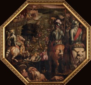 ヴァルディキアーナでのマルチャーノの戦い、1563-1565 作： Giorgio Vasari