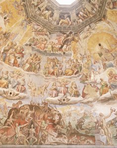 最後の審判、ドゥオーモのキューポラからの詳細、1572-79 作： Giorgio Vasari