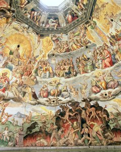 最後の審判、ドゥオーモのキューポラからの詳細、1572-79 作： Giorgio Vasari