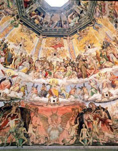 最後の審判、ドゥオーモのキューポラからの詳細、1572-79 作： Giorgio Vasari