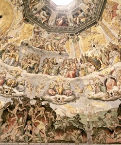 最後の審判、ドゥオーモのキューポラからの詳細、1572-79 作： Giorgio Vasari