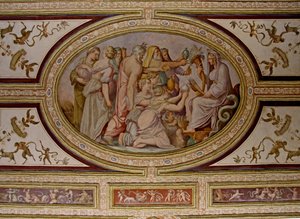 セレスの神話、アルトヴィティの天井の詳細、フレスコ画1553 作： Giorgio Vasari