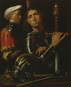 戦士と彼の従者 作： Giorgione da Castelfranco