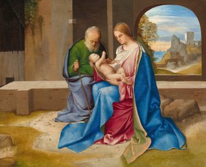 聖家族、おそらくc。 1500。 作： Giorgione