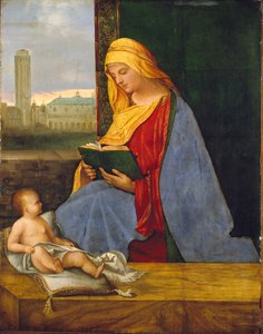 ヴェネツィアの景色を望む聖母子 タラード・マドンナ、16世紀初頭 作： Giorgione