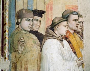 イタリア、フィレンツェ、聖十字架大聖堂、バルディ礼拝堂、聖フランシスコの死 作： Giotto (c.1266 1337)