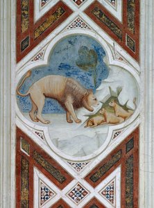 イエス・キリストの復活を象徴する絵画タイル（ジョット作フレスコ画の詳細 作： Giotto (c.1266 1337)
