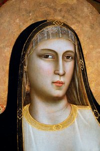 諸聖人のマドンナ、1310年頃（木のテンペラ） 作： Giotto (c.1266 1337)