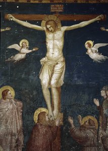 キリストが磔にされる、5人のフランシスコ会士との磔刑の詳細 - フレスコ画 作： Giotto (c.1266 1337)