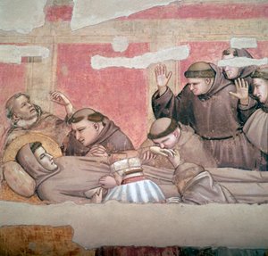 アッシジの聖フランシスコの死の描写、14 世紀 作： Giotto