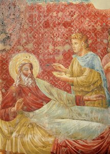 イサクはエサウを拒絶する、イサクとエサウの詳細、1288年頃（350996の詳細） 作： Giotto di Bondone