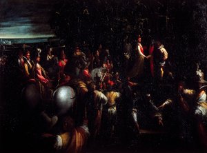 Kohtaus sadusta, Giovanni Andrea Donducci tunnetaan nimellä Maselletta (1575-1655), öljy kankaalle 作： Giovanni (1575 1655) Donducci