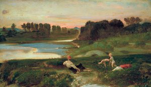 カシーヌの午後 1859-69年頃（油彩・板） 作： Giovanni (1826 1903) Costa