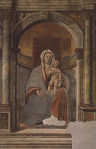 聖母子像（フレスコ画 作： Giovanni Buonconsiglio