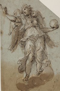 雲の中に地球を持つ天使 作： Giovanni Alberti
