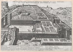 Speculum Romanae Magnificentiae:ベルヴェデーレとその庭園の航空写真、1579年、1579年