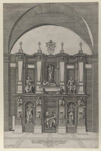 ローマの素晴らしさの鏡: ユリウス 2 世の墓、1582 年、1582 年。 作： Giovanni Ambrogio Brambilla