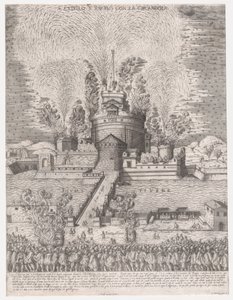 ローマの素晴らしさの鏡: ローマ、サンタンジェロ城のジランドラ、1579, 1579., 1579. 作： Giovanni Ambrogio Brambilla