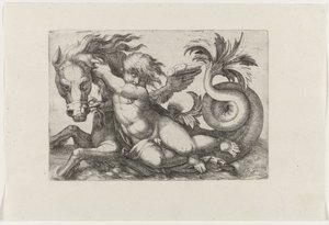 タツノオトシゴに乗ったプットウ 作： Giovanni Andrea Maglioli