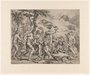 バッカスはナクソスでアリアドネと出会う 作： Giovanni Andrea Podesta