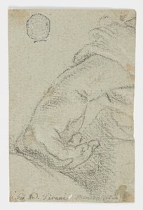 研究: 傾いた位置の左手 作： Giovanni Andrea Sirani