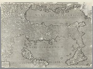 イタリアの地図 作： Giovanni Andrea Vavassore