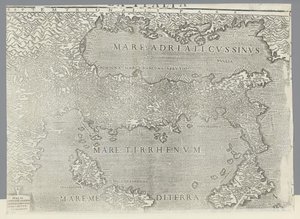 イタリアの地図 作： Giovanni Andrea Vavassore