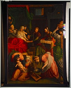 100人のマリアの家のキリスト 作： Giovanni Andrea di Ferrari
