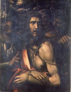 拷問を受けるキリスト、1525-50年頃（パネル 作： Giovanni Antonio Bazzi Sodoma