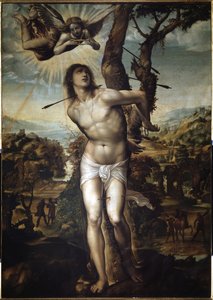 サン・セバスチャン像 ジョヴァンニ・アントニオ・バッツィ・ディット・ソドマ（1477-1549）作 1525年 フィレンツェ、ピッティ宮殿 作： Giovanni Antonio Bazzi Sodoma