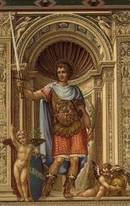 聖ヴィクトル、イタリア、シエナ、パラッツォコムナーレでIl Sodomaによる絵画 作： Giovanni Antonio Bazzi after Sodoma