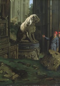 「パドヴァのモチーフのカプリッチョ」、1756年頃の詳細 作： Giovanni Antonio Canal