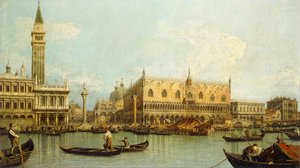モロ、ヴェネツィア、サンマルコ教会から、 作： Giovanni Antonio Canal