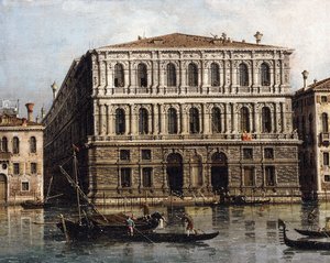 大運河、ヴェネツィアからパラッツォペザロ 作： Giovanni Antonio Canal