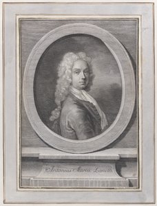 アントン マリア ザネッティ ザ エルダーの肖像画。 1725年。 作： Giovanni Antonio Faldoni