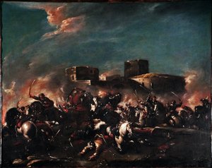 ジョヴァンニ・アントニオ・グアルディ(1699-1760)の戦闘画 18世紀 ヴェネツィア コレール美術館