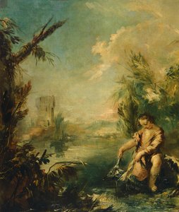 トビアスとフィッシュの詳細 作： Giovanni Antonio Guardi
