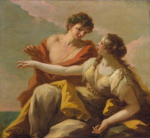 バッカスとアリアドネ、1720年頃 作： Giovanni Antonio Pellegrini