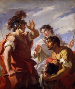 アレクサンドリアの前のシーザー、1724-25。 作： Giovanni Antonio Pellegrini