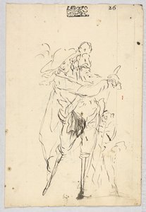 ペグ脚の男性のスケッチ 作： Giovanni Antonio Pellegrini