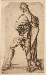 後ろから見た立っている男性 作： Giovanni Antonio Pordenone