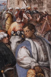 賢者の崇拝と羊飼いの崇拝 作： Giovanni Antonio Pordenone