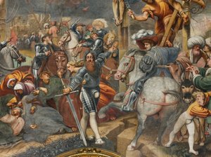 カウンターファッカータ、イル・ポルデノーネ《磔刑》1520-21年、詳細 作： Giovanni Antonio Pordenone
