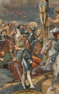 カウンターファッカータ、イル・ポルデノーネ《磔刑》1520-21年、詳細 作： Giovanni Antonio Pordenone