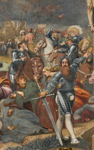 カウンターファッカータ、イル・ポルデノーネ《磔刑》1520-21年、詳細 作： Giovanni Antonio Pordenone
