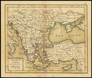 1762年 地図 - ヨーロッパ・トルコ 作： ジョヴァンニ・アントニオ・リッツィ・ザンノニ