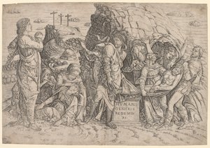 埋葬、c。 1509。 作： Giovanni Antonio da Brescia