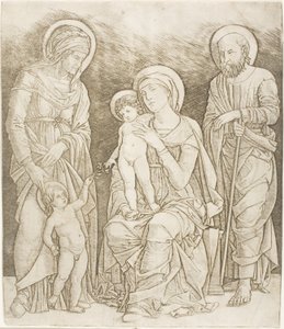 聖家族と幼子聖ヨハネ 作： Giovanni Antonio da Brescia