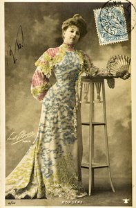 ポストカードです。Arlette Dorgere/Nee Anna Mathilde Irma Jouve（1880 - 1965）のポートレート（コメディアン、ダンサー、歌手 作： Phillipe de Marlier