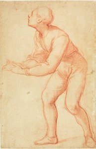 両腕を広げて立っている若い男 作： Giovanni Balducci